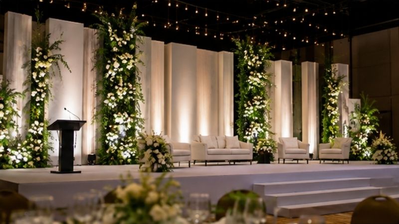 Corporate event decoration and stage design