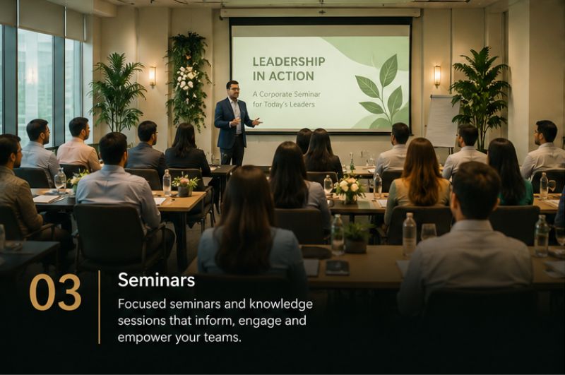 Corporate seminar concept